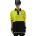 Custom Quality Black Yellow Polo T Shirts Hi Vis Polo Shirt